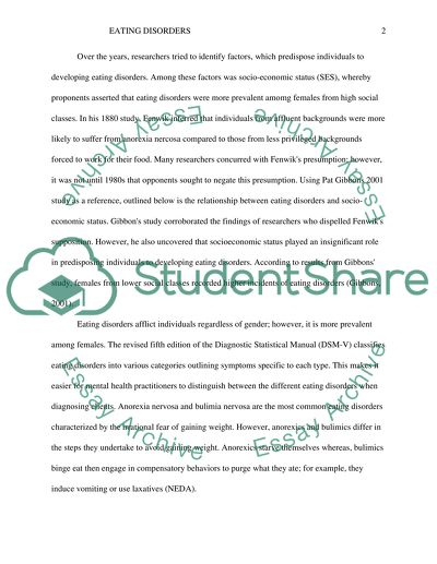 Teenagers with Eating Disorders