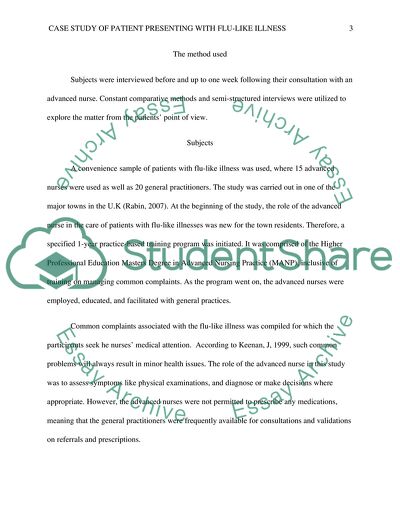 Consultation Process in Context of General Practice Same Day Consultation with Advanced Nurse