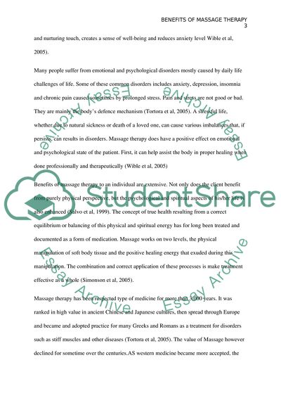 Massage Therapy: Principle and Practice