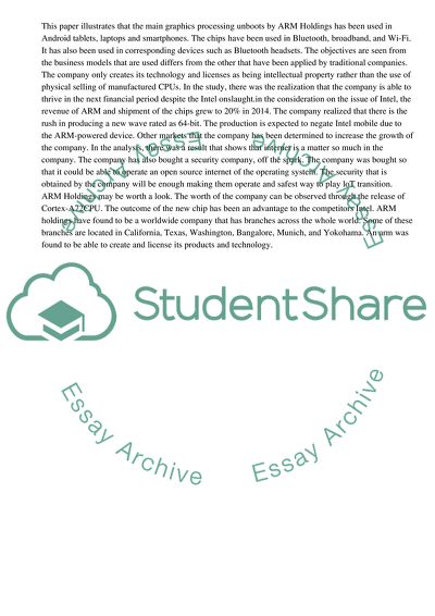 ARM Holdings Performance from an Inter-Disciplinary Perspective