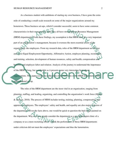 Human Resource Management