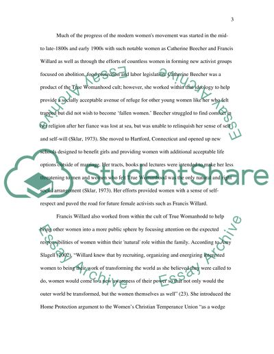 Womens Liberation Coming Out of the 19th Century