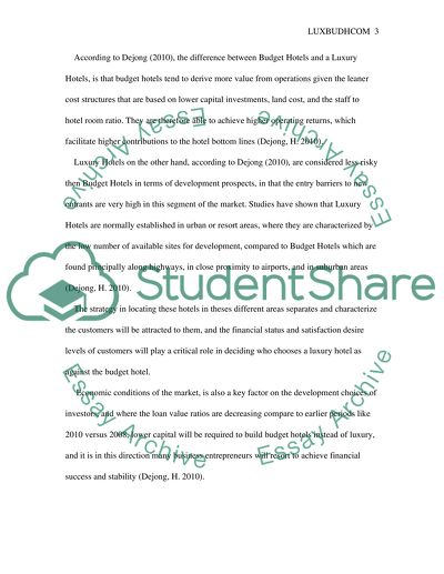 Analysis of Luxury and Budget Hotels