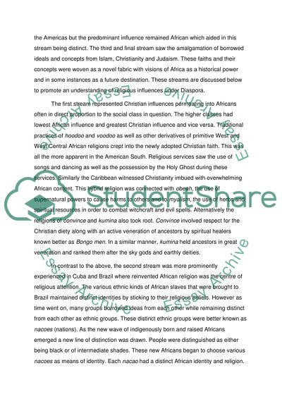 The process of blacks in the Diaspora (Gambia) Religious Culture