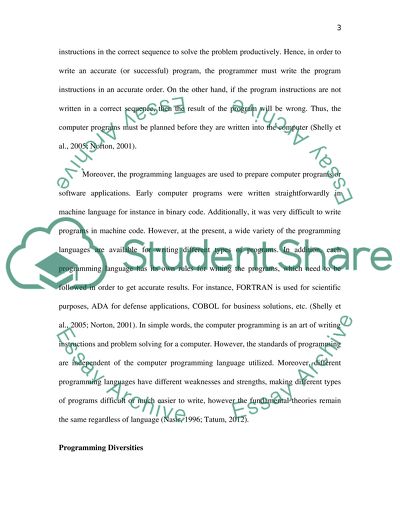 Why Programming Paradigms and Languages