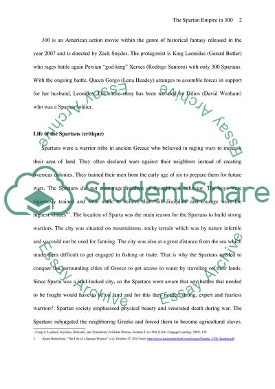 Compare the movie 300 to the life of the spartans