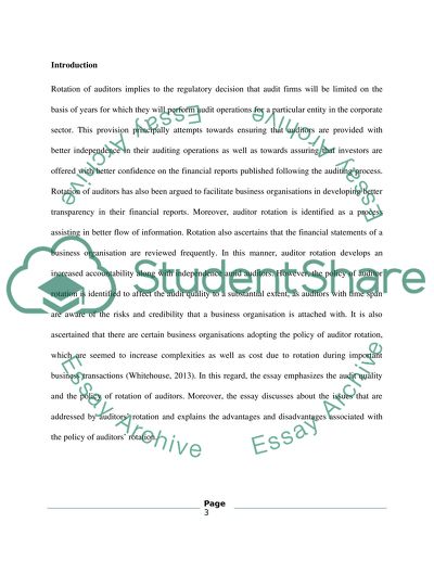 Does the Rotation of Auditors Improve the Quality of Auditing