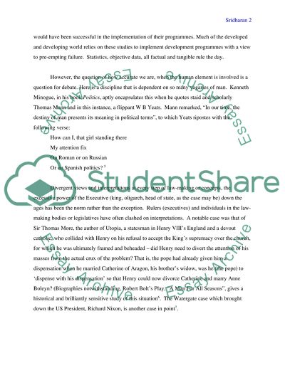 The Study of Politics Constitutes a Science