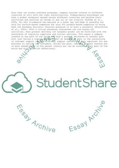 Irrelevance of Geographical Location for Businesses Today