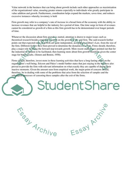 What Values Matter for the Business Growth