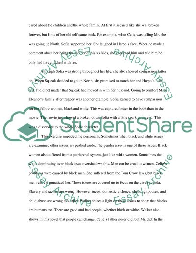 The Color Purple Essay Example Topics And Well Written Essays The Color Purple Business Plan Help For Veterans also Essay With Thesis Statement High School Senior Essay