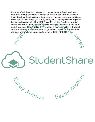 Policy of drug treatment in Saudi Arabia