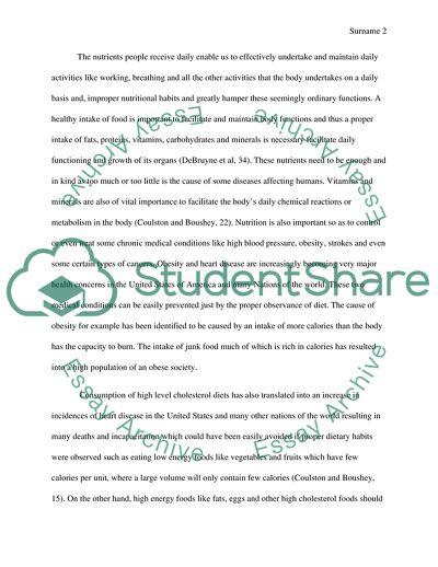 The Role of Nutrition in Preventing Disease