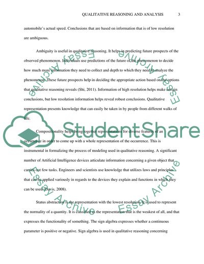 Qualitative Reasoning and Analysis