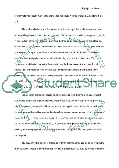 The Essence of a Trust