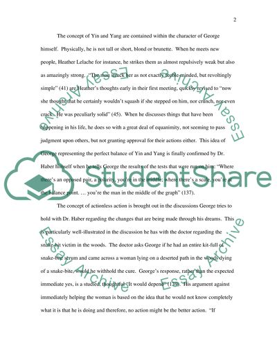 Analysis of LeGuins Book The Lathe of Heaven