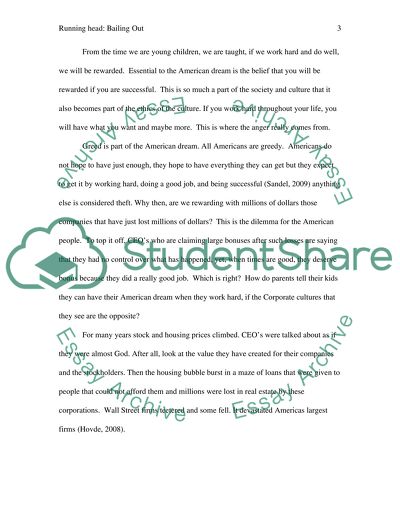 Bailing Out Corporate America