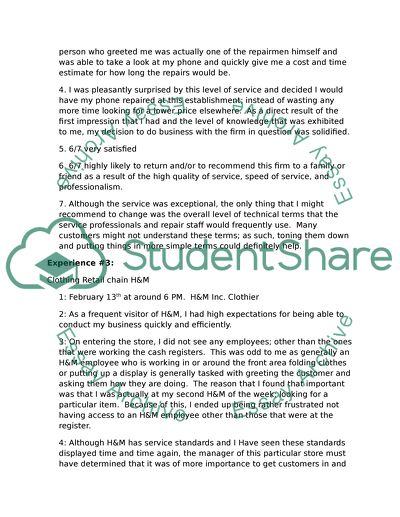 The Service Encounter Diaries