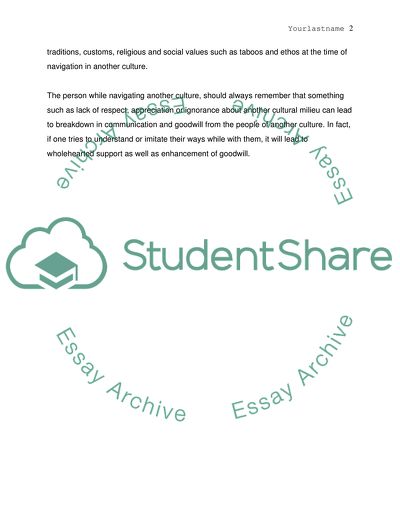 What do we mean by navigating another culture