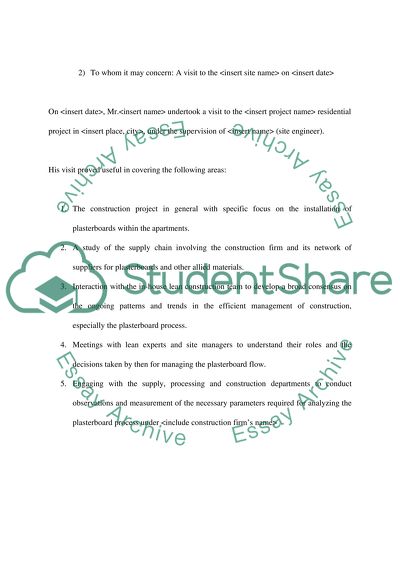 Lean production system, Value stream mapping and plasterboard
