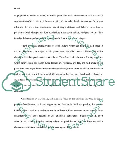 Leadership Process and Management