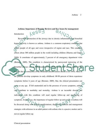 Asthma: Importance of Regular Reviews