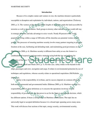 Maritime Security on a Broad Scale