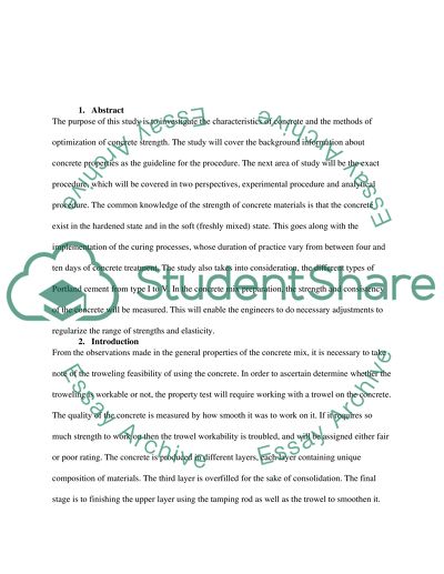 The Characteristics of Concrete
