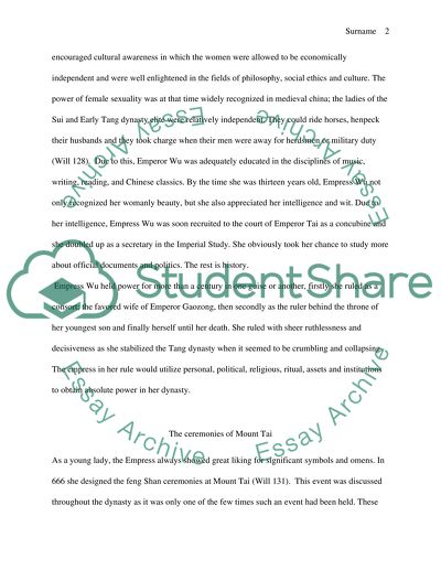 Ancient China and Empress Wu