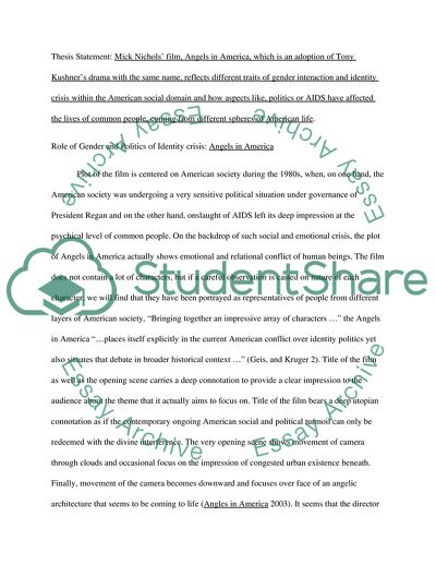 Gender Roles in the Movie Angels in America