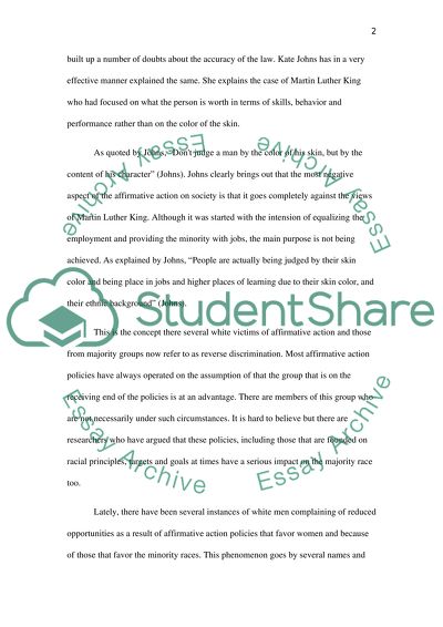 The role of affirmative action in society