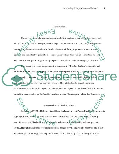 A Comprehensive Marketing Strategy of Hewlett Packard