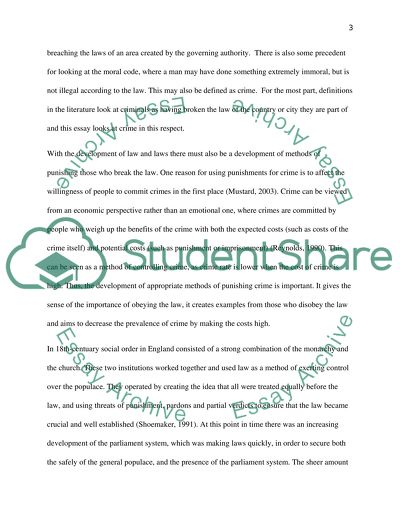 Issues on Criminal Justice in the 18th Century