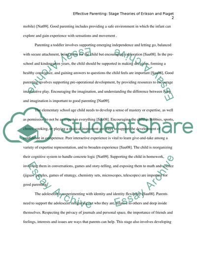 Effective Parenting - Stage Theories of Erikson and Piaget