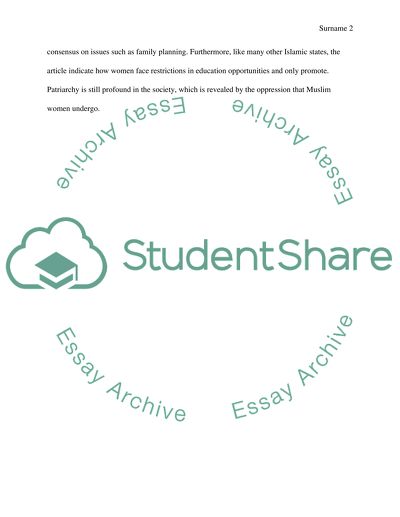 Patriarchy in daily life