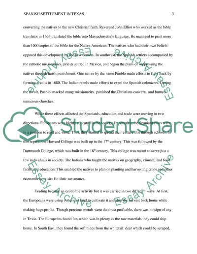 New World Meets the Old World-Spanish Settlement in Texas