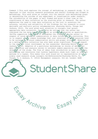 The Concept of Methodology