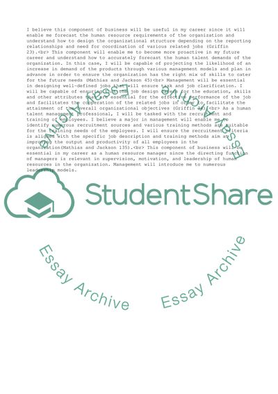 My Major in Management