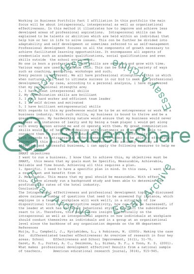 Working in Business Portfolio Analysis