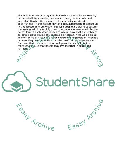 Chinese Indonesian People Discrimination