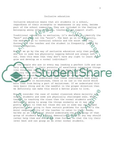 Inclusive Education: Main Principles