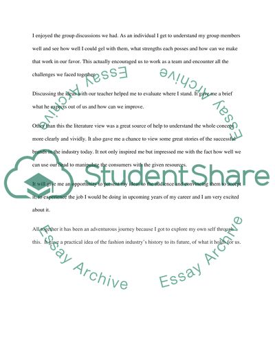 The PPD Reflective Summary