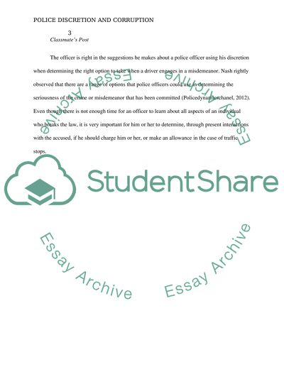 (Criminal Justice) Police Discretion & Corruption