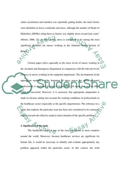 The Job Conditions and Stress in Nursing