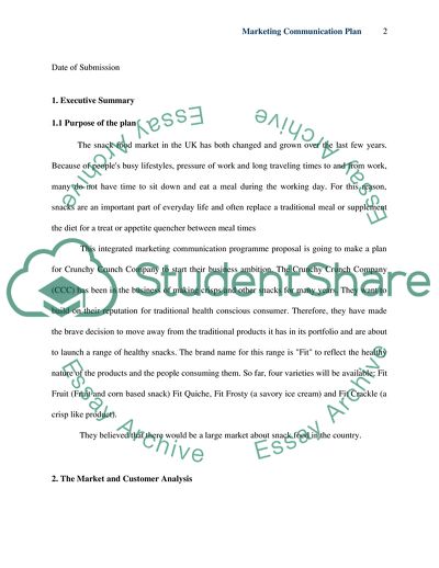 Integrated Marketing Communications Programme for Crunchy Crunch Company