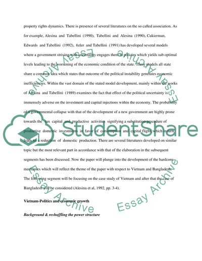 The Politics in Itself Can be a Major Force in Determining Growth and Development of a ountry