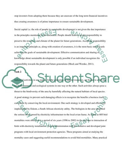 Sustainable Development and Its Overall Impact