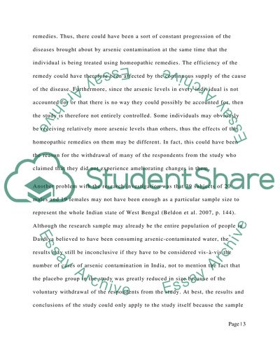 Homeopathic Remedy for Arsenic Toxicity