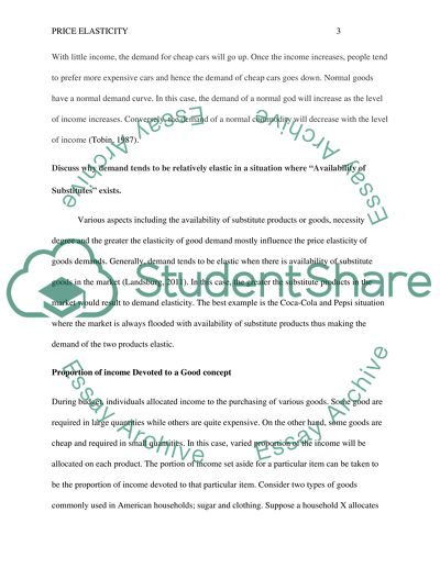 The Analysis of the Cross Price Elasticity