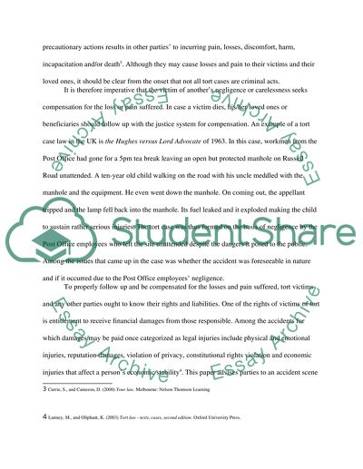 Tort Law and the Liabilities